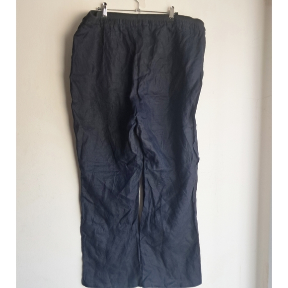 Ellen Tracy Blue Dress Pants with Adjustable Waist and Straight-Cut Legs - Picture 3 of 8